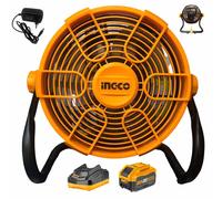 Ventilatore a pavimento a batteria 20 V e filo 28 cm 2 velocità Portatile Ingco