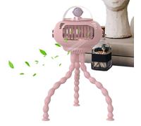 Ventilatore a per bambini, mini refrigeratore per uso compatto, ventilatore ricaricabile USB manuale con velocità regolabile per passeggino bicicletta viaggio auto campeggio scrivania