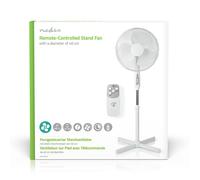 Ventilatore a piantana 40cm 3 vel oscillante regolabile timer telecomando Nedis