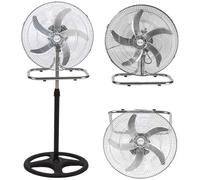 VENTILATORE A PIANTANA AD ALTA POITENZA IN ACCIAIO INOSSIDABILE 3 in 1 65W 50CM