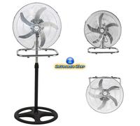 VENTILATORE A PIANTANA AD ALTA POTENZA IN ACCIAIO INOSSIDABILE 3 in 1 65W 50CM [EEK: A+++]