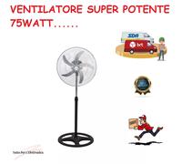 VENTILATORE A PIANTANA AD ALTA POTENZA IN ACCIAIO INOSSIDABILE 75W 50CM