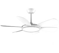 Cecotec - Ventilatori da Soffitto EnergySilence Aero 5200 White Pro - 36 W, Diametro 132 cm, Luce a LED, Telecomando, Timer Fino a 8 Ore, 6 Velocità, 6 Pale, Estate/Inverno
