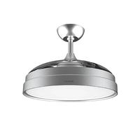 Cecotec Ventilatore da soffitto con Pale Retrattili e Lampada EnergySilence Aero 4280 Invisible Steel. 40 W, Diametro 42" (106 cm), Timer, 3 Tonalità di Luce, Funzione Estate-Inverno