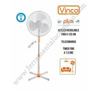 VENTILATORE A PIANTANA CON TELECOMANDO VINCO 70704 45W CON TIMER REGOLABILE