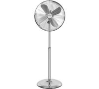 Ventilatore a Piantana da Terra 4 Pale in Acciaio 50W Base Tonda