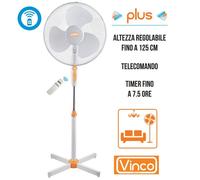 Ventilatore a piantana diam. 40cm con telecomando Vinco - Summertime 70704