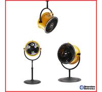 CFG CT008 Ventilatore Stand 4 in 1 da Pavimento, Parete e Soffitto HVPD-18AC Ø 45 cm CAT, Giallo