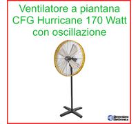 Ventilatore a Piantana Potente Industriale Alte Prestazioni Hurricane cfg ev065 [EEK: A]