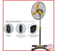 Ventilatore a Piantana da Pavimento silente 26 ev117 cfg Silenzioso Telecomando [EEK: A]
