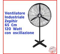 Ventilatore a Piantana Alta Potenza Metallo Silenzioso Oscillante Zephir zdm65cm [EEK: A]