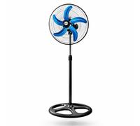 Ventilatore a piantana turbo rinfresco acciaio base tonda 75W altezza regolabile