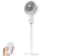 Ventilatore a piedi con telecomando, 3 impostazioni di altezza, 5 velocità, 27 dB, timer 8 ore, oscillazione 90 °, 4000 mAh, ventilatore ricaricabile USB piedistallo fan,ventilatori per camera da