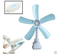 VENTILATORE A PINZA CON 2 SNODI 5 PALE DA SCRIVANIA TAVOLO CASA UFFICIO SNODO [EEK: A]