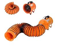 Ventilatore a Soffietto, Ventilatore a Soffietto Air Mover Extra Lungo da 3/5/10 m, Condotto di Scarico Portatile per Seminterrati, Magazzini, Spazi Confinati, Bassa Rumorosità(20cm,10m)