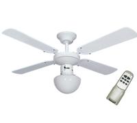 95214 Q.TA' 1 VENTILATORE A SOFFITTO 60W 3 VEL C/TELEC+LUCE D 105 BCO