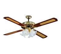 DCG ELTRONIC VECRD53L, VENTILATORE A SOFFITTO IN LEGNO, 4 LUCI, 230V, 50HZ