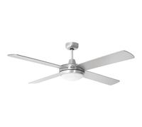Ventilatore a soffitto 4 pale Ø 132 cm argento Legno chiaro