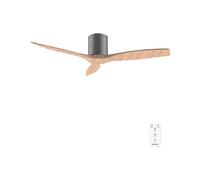 Cecotec Ventilatore da soffitto con telecomando da 52" EnergySilence Aero 5400 Classic Iron&LightWood. Motore DC 40 W, 3 pale, 6 velocità, timer fino a 8 ore, modalità Winter/Summer