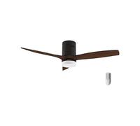 Cecotec Ventilatore da Soffitto con Luce LED Energysilence Aero 5600 Classic Black, 40W, Motore DC, Diametro 132cm, 3 Pale, LED 18W, Timer, 6 Velocità, Telecomando, Funzione Estate o Inverno