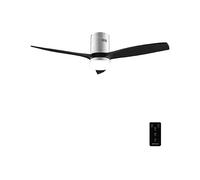 Cecotec Ventilatore da soffitto con luce e telecomando da 52" EnergySilence Aero 5600 Classic Iron&Black. Motore DC 40 W, 3 pale, luce LED, timer, 6 velocità, modalità Winter/Summer
