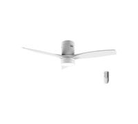 Cecotec Ventilatore da Soffitto con Luce LED Energysilence Aero 5600 Classic White, 40W, Motore DC, Diametro 132cm, 3 Pale, LED 18W, Timer, 6 Velocità, Telecomando, Funzione Estate o Inverno