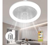 VENTILATORE A SOFFITTO CON LAMPADA LED CALDA FREDDA NATURALE 3 VELOCITA' E TIMER [EEK: A]