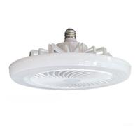Ventilatore a Soffitto con Luce LED E27 Regolabile Caldo Neutro per freddo Funzione Timer Silenzioso per ideale per Camera Bambini Ufficio Misura 26.5x13cm(B)