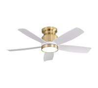 Ventilatore a soffitto da 42 pollici con luce a LED, telecomando, 5 lame silenziose in ABS, dimmerabili 3 modi luminosi, motore a corrente continua reversibile, timer - ideale per camera da letto, sog