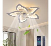 VENTILATORE A SOFFITTO DIMMERABILE PLAFONIERA MODERNA CON LUCE LED REGOLABILE DE