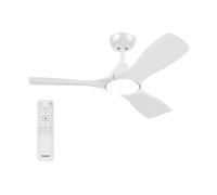 Philips Fixed-Blade ventilatore a soffitto illuminazione LED, 3 pale, 107 cm di diametro, 2650 lumen, luce bianca tunabel da 3000 K a 6500 K, intensità regolabile al 5%, telecomando incluso, bianco