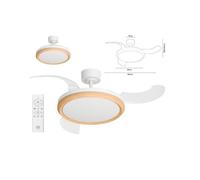 VENTILATORE A SOFFITTO PLAFONIERA CON PALE A SCOMPARSA CM. 107X32