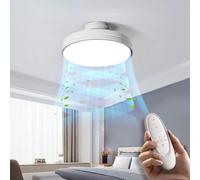 Ventilatore a Soffitto Senza Pale con Luce LED 60W,6 Velocità Regolabili,3Temperature di Colore,Telecomando,Timer Dimmerabile,Risparmio Energetico, Motore DCSilenzioso,Alta Luminosità RA97 per Interni