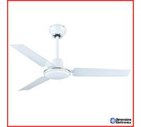 Melchioni MF 25120AST Ventilatore da Soffitto 120 cm con Telecomando 3 Velocità 3 Pale Metallo Silenzioso 70W Bianco Raffrescamento Naturale per Casa e Ufficio