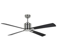 Ventilatore A Soffitto Smart Con Telecomando DC NEO 132Cm Matt Chrome Nero Teak