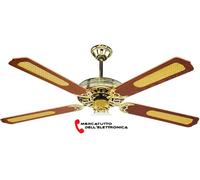 VENTILATORE DA SOFFITTO DCG VECRD43TL CON TELECOMANDO 1 LUCE 4 PALE IN LEGNO
