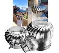 Ventilatore A Tetto Non Elettrico Ventilatore A Turbina - Bocca di Ventilazione in Acciaio Inox 304 Griglia Rotonda Copertura di Ventilazione - Turbine Eoliche Ventilatore di Ventilazio, 150mm