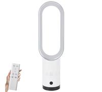 Ventilatore a torre 27" con telecomando, ventilatore senza pale per casa, ufficio, 8 velocità, 3 modalità, timer 9 ore, oscillazione 90°, inclinazione 20° verso l'alto e verso il basso,display a LED