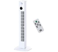 Ventilatore a Torre 45W a 3 Modalità e 3 Velocità con Timer da 12h 31.5x31.5x96 cm in ABS Bianco