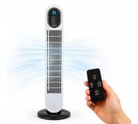 Ventilatore a Torre 60W Telecomando Raffrescatore Verticale Bianco Salvaspazio