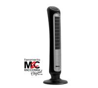 Ventilatore a torre con telecomando e timer "TORRE LUX" LUCE QUADRA (silenzioso)