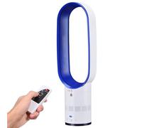 Ventilatore a torre da 25,6" con telecomando, ventilatore senza pale, ventola a più velocità, timer da 120 minuti, oscillazione di 90°, inclinazione di 45° verso l'alto e verso il basso, portatile