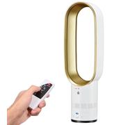 Ventilatore a torre da 25,6" con telecomando, ventilatore senza pale, ventola a più velocità, timer da 120 minuti, oscillazione di 90°, inclinazione di 45° verso l'alto e verso il basso, portatile