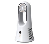 Ventilatore a torre senza lama da 35,6 cm con ioni negativi, ventilatore a torre per camera da letto, ventilatore senza lama 4000-5600 giri/min, 6 velocità, scatola rimovibile per aromaterapia e