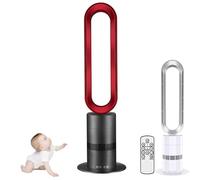 Ventilatore a Torre Senza Pale con Riscaldatore Elettrico e Raffreddamento, Telecomando, Riscaldatore a Ventola In Ceramica da 1950W, Ventilatore Caldo e Freddo, Ventilatore Circolatore D'aria da red