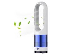 Ventilatore a Torre, Ventilatore a piedistallo, Ventilatore Senza Lama per Riscaldamento e Raffreddamento, Aria Fredda Naturale, 8 velocità, Temporizzabile Dotato di Telecomando, Testa oscillante a