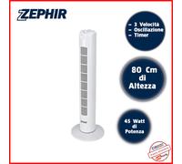 Ventilatore a Torre Zephir ph81 Colonna Silenzioso Pavimento Tavolo Oscillante [EEK: A]