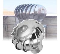 Ventilatore a turbina 304 da 500 mm, per scarico industriale, argento, con turbine eoliche, robusto e per camini