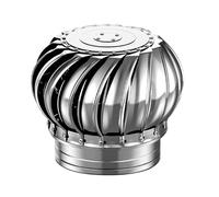 Ventilatore a Turbina da Tetto 110mm-Acciaio Inossidabile Cappello del Camino, Rotante per d'Aria Resistente al Vento, Antipioggia per Uso Domestico e Industriale Canna Fumaria(300mm/11.82in(304))