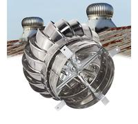 Ventilatore a turbina da tetto in acciaio inossidabile, resistente alle intemperie, ventola di scarico a vento ispessita 304, per camini, fabbriche e fattorie, circolazione dell'aria efficiente